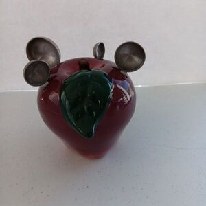 Charming Apple-Shaped Measuring Spoon Set - Red with Green Leaf
